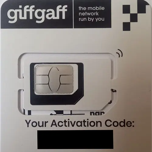 英国 giffgaff 实体 SIM 卡